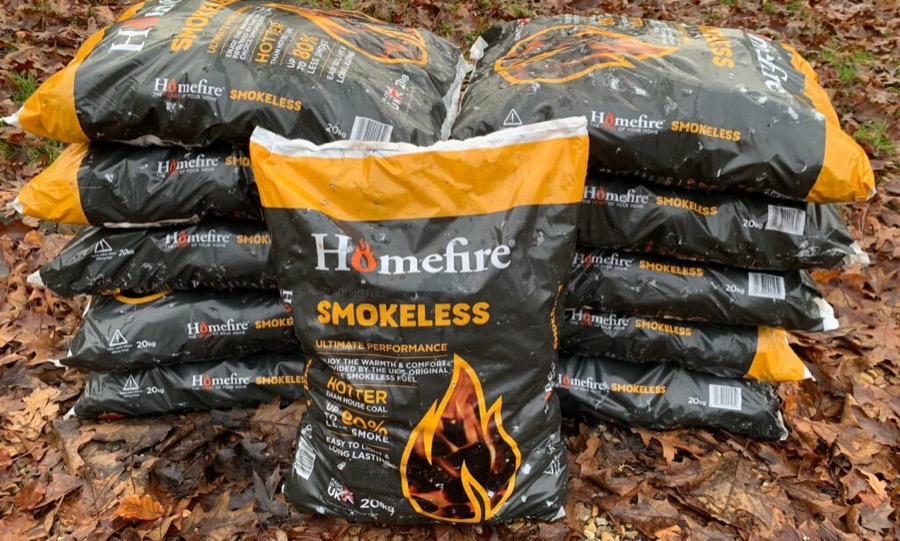 A 20kg bag of Homefire coal
